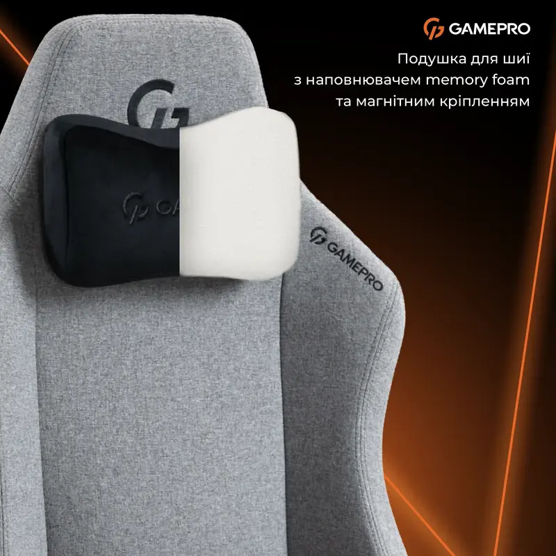 Крісло ігрове GamePro GC775DG Fabric Gray - фото - №12