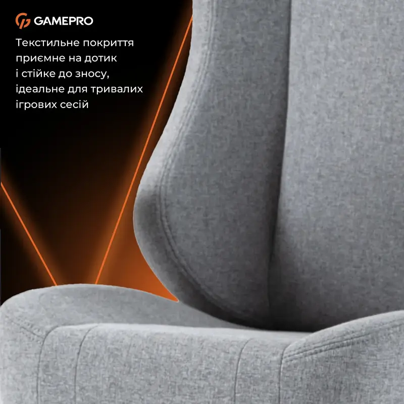 Крісло ігрове GamePro GC775DG Fabric Gray - фото - №14