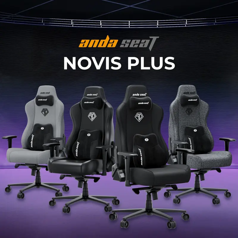 Крісло ігрове Anda Seat Novis Plus Fabric Grey Size XL - фото - №8