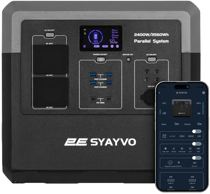 Портативна електростанція 2Е Syayvo 2400 Вт, 2560 Вт/год - фото - №1