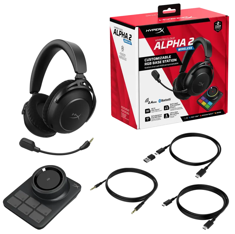 Гарнітура ігрова HyperX Cloud Alpha 2 Wireless Black (AJ5C7AA) - фото - №19