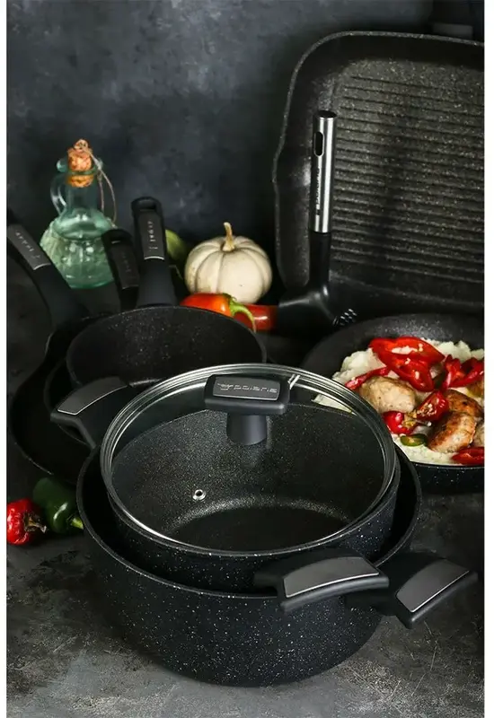 Каструля POLARIS Monolit-20C ков.ал., 2,3 л чорний (015248) - фото - №6