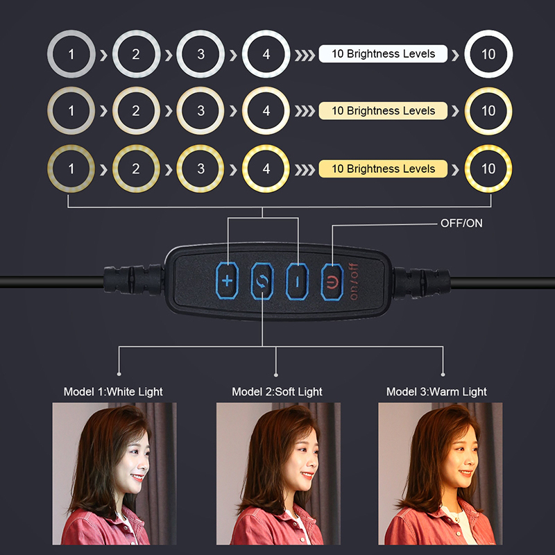 Кільцева LED лампа Puluz MCP0056 18" + штатив - фото - №4