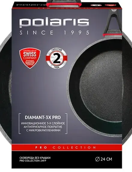 Сковорода POLARIS PRO collection-24FP ков. ал., 24 см (16227) - фото - №4