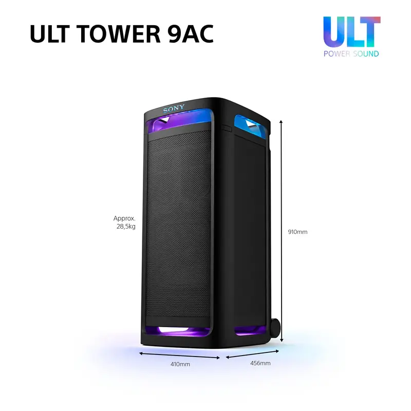 Акустика Sony ULT TOWER 9AC 2.0, BT 5.3, LED Black - фото - №8
