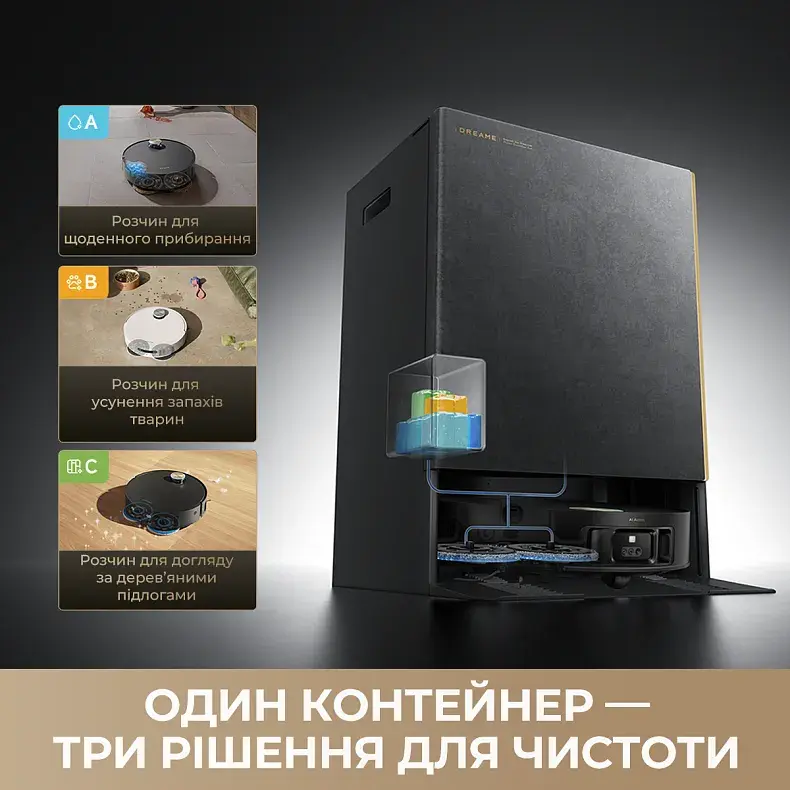 Робот-пилосос миючий Dreame MatriX 10 Ultra Black - фото - №7