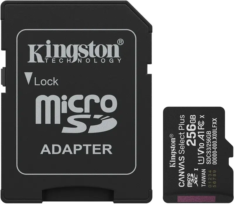 Карта памяти MicroSD Kingston Select 256Gb - фото - №0