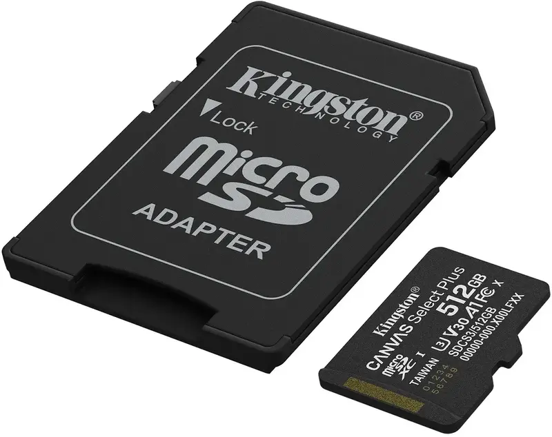 Карта памяти MicroSD Kingston Select 512Gb (SDCS3/512GB) - фото - №1