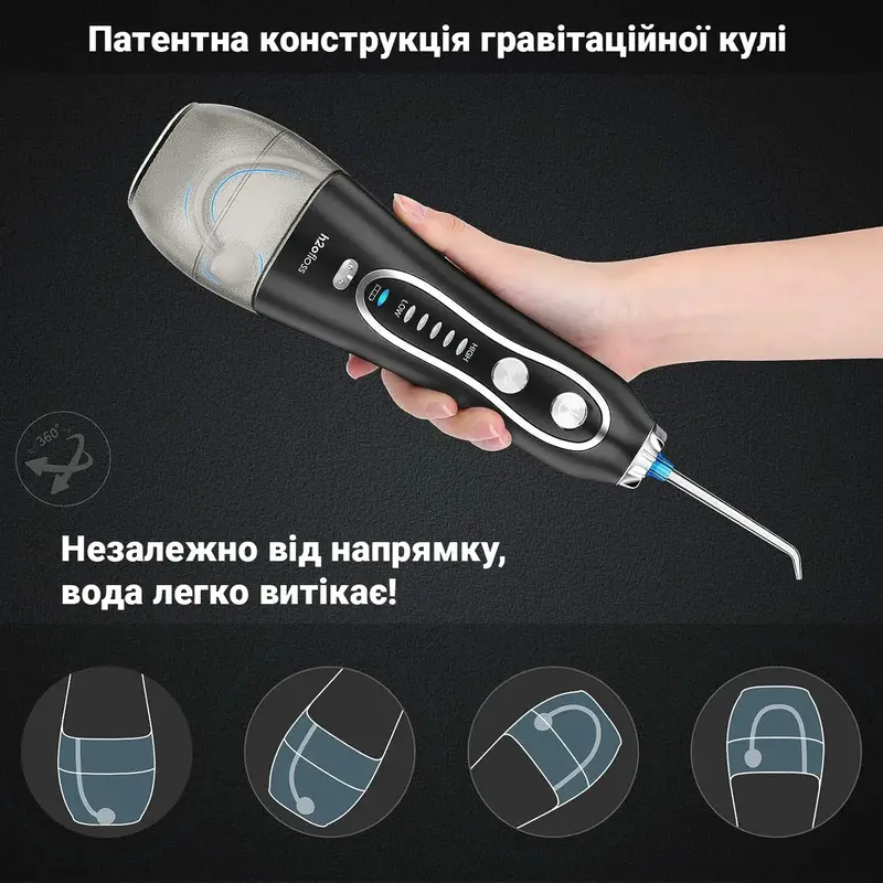 Ирригатор H2ofloss Travel Kit HF-6 Black - фото - №6