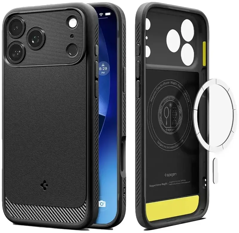 Чохол Spigen Rugged Armor MagSafe Matte Black для iPhone 17 Pro (ACS10329) - фото - №4