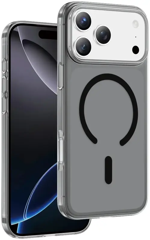 Чехол Keephone X-CRYSTAL MAGSNAPE MagSafe Case for 17 Pro Max Black (KPX-CY17PMBK) - фото - №1
