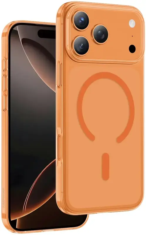 Чохол Keephone X-CRYSTAL MAGSNAPE MagSafe Case for 17 Pro Max ORANGE Titanium (KPX-CY17POR) - фото - №1