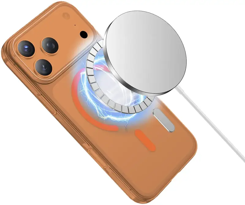 Чохол Keephone X-CRYSTAL MAGSNAPE MagSafe Case for 17 Pro Max ORANGE Titanium (KPX-CY17POR) - фото - №3