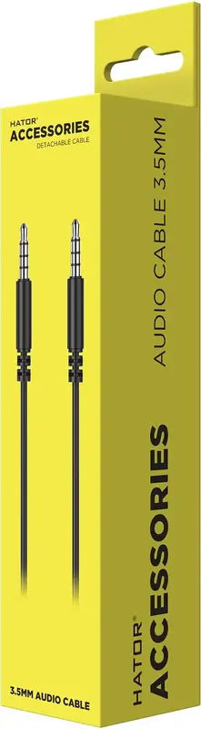 Кабель універсальний ESH series, 1.3м *3.5мм male-male (ACC411) Black - фото - №1