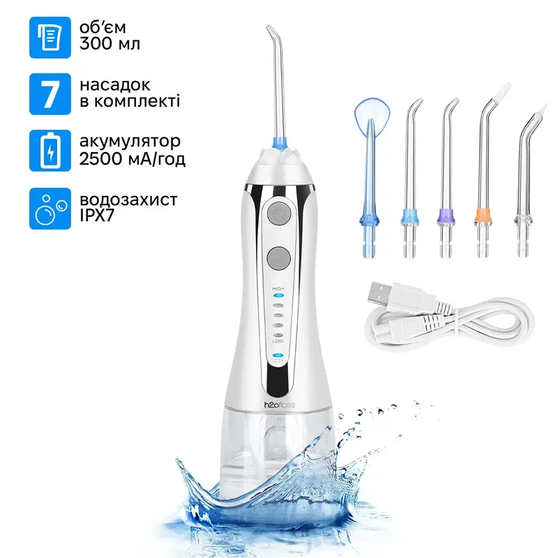 Ирригатор H2OFloss HF-2 White - фото - №0