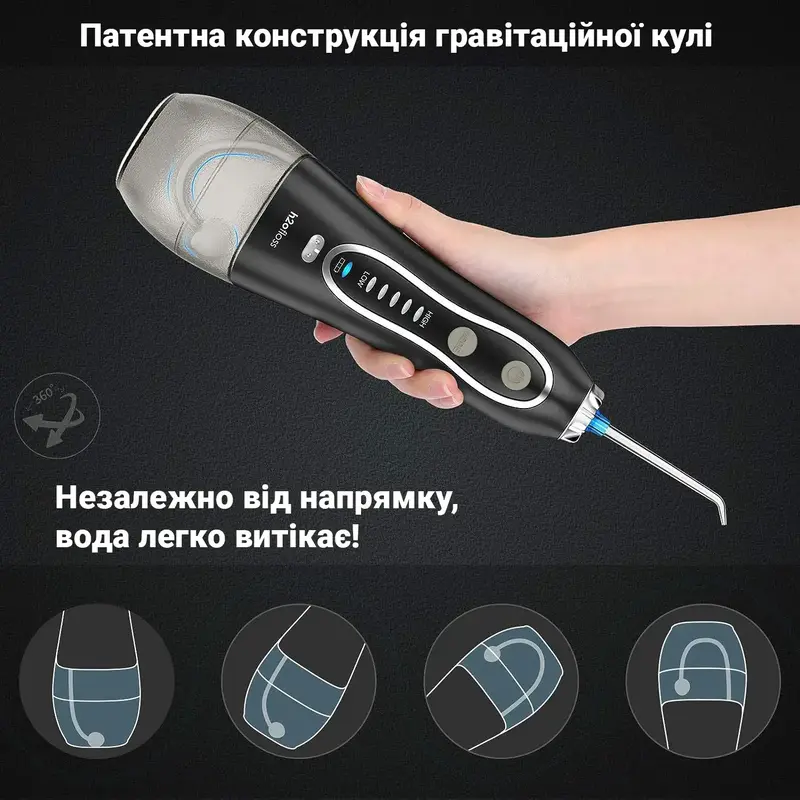 Ирригатор H2OFloss HF-2 Black - фото - №6