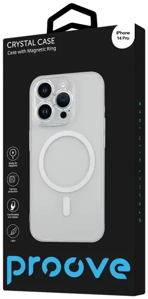 Чохол Proove Crystal Case with Magnetic Ring iPhone 14 Pro (PCCCIP14P001) - фото - №1