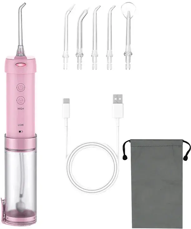 Ирригатор H2Ofloss HF-10mini 21W 2500mAh pink - фото - №0
