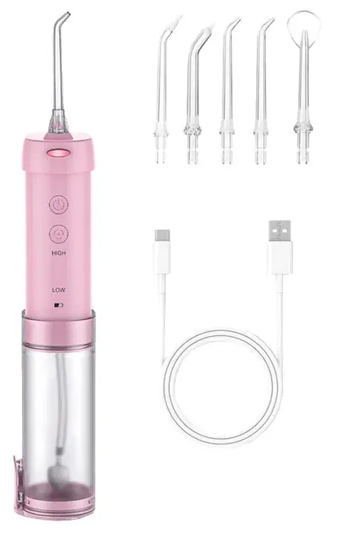 Ирригатор H2Ofloss HF-10mini 21W 2500mAh pink - фото - №1