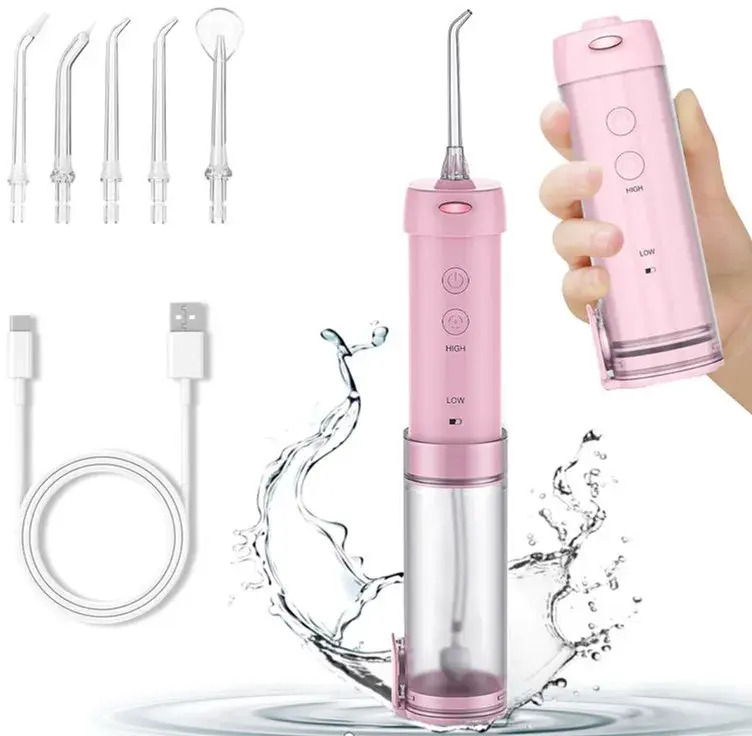 Ирригатор H2Ofloss HF-10mini 21W 2500mAh pink - фото - №2