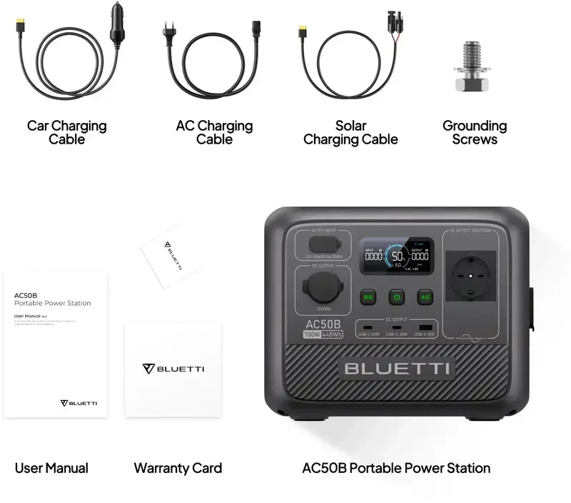 Зарядная станция Bluetti AC50B 448Wh 124444mAh 700W ᐈ Купить