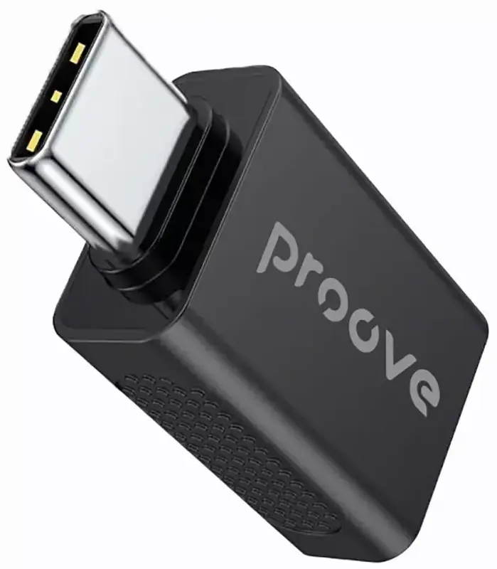 Перехідник Proove Extension OTG USB to USB-С чорний - фото - №0