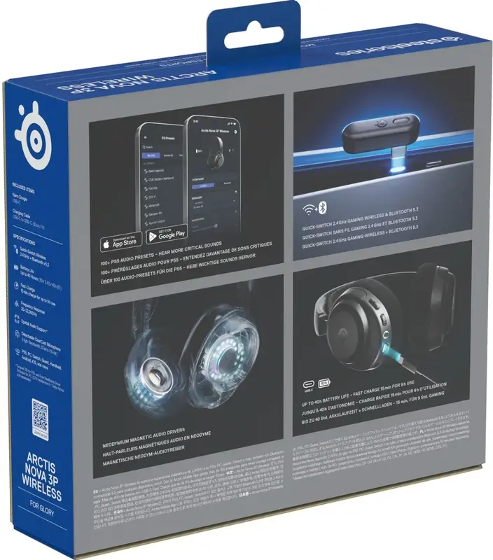 Ігрова гарнітура SteelSeries Arctis Nova 3P Wireless MultiPlatform Black - фото - №5