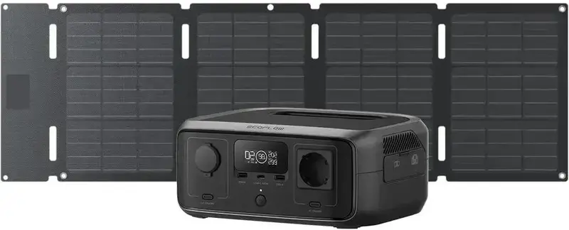 Комплект Зарядна станція EcoFlow RIVER 3 UPS та сонячна панель 45W (Type-C) - фото - №0