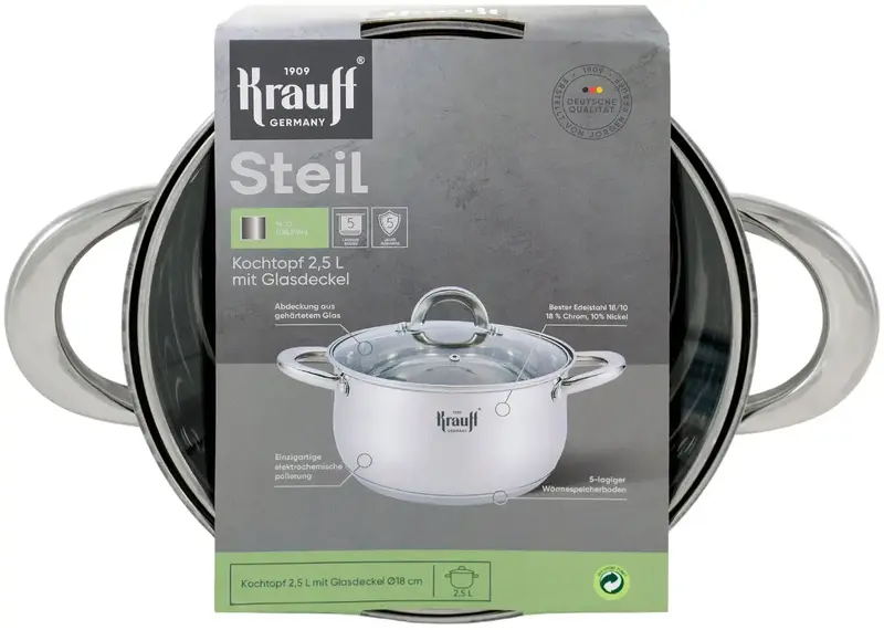 Каструля 2,5л 26-238-074. Krauff - фото - №1