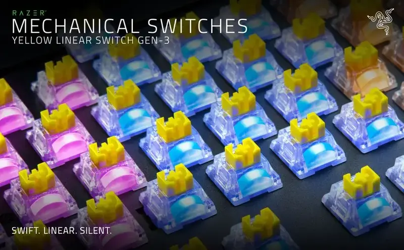 Набір свічів RAZER Mechanical Switches Pack, Yellow linear switch (RC21-02040100-R3M1) - фото - №5
