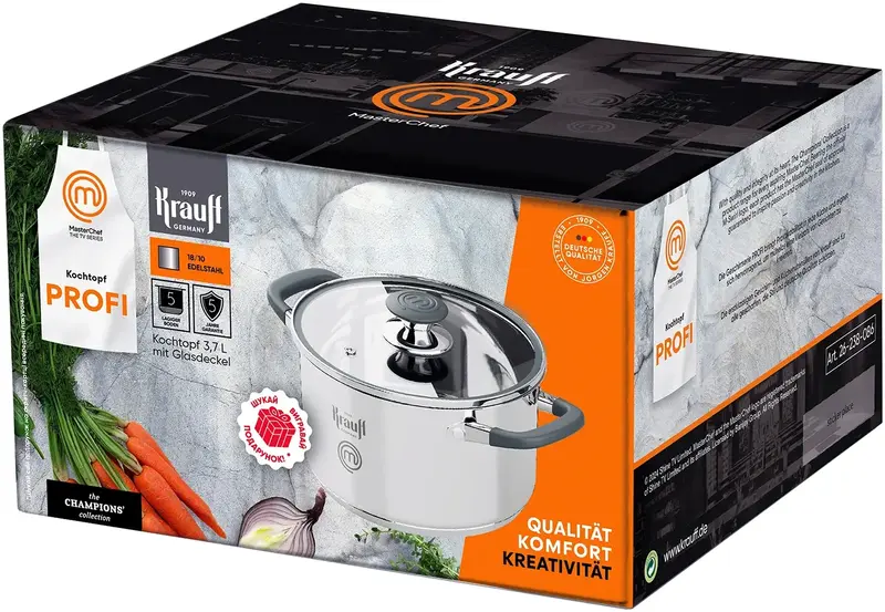 Каструля 3,7л 26-238-086. Krauff - фото - №1
