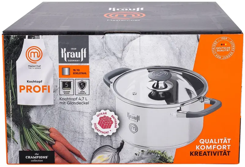 Каструля 4,7л 26-238-087. Krauff - фото - №2