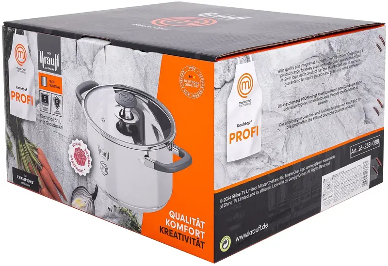 Каструля 6,1л 26-238-088. Krauff - фото - №3