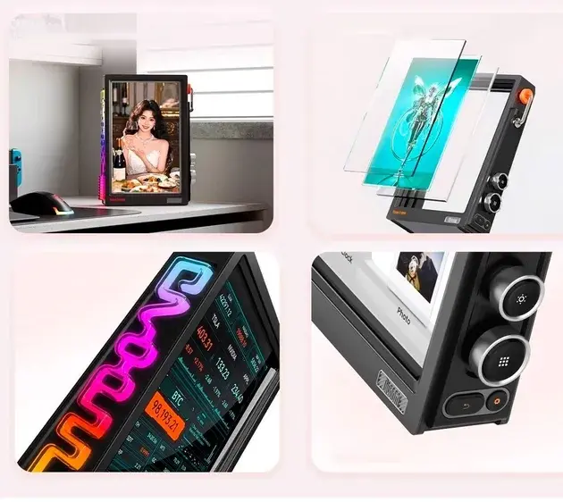 Мультимедійний смарт дисплей фоторорамка Divoom Times Frame Black - фото - №5