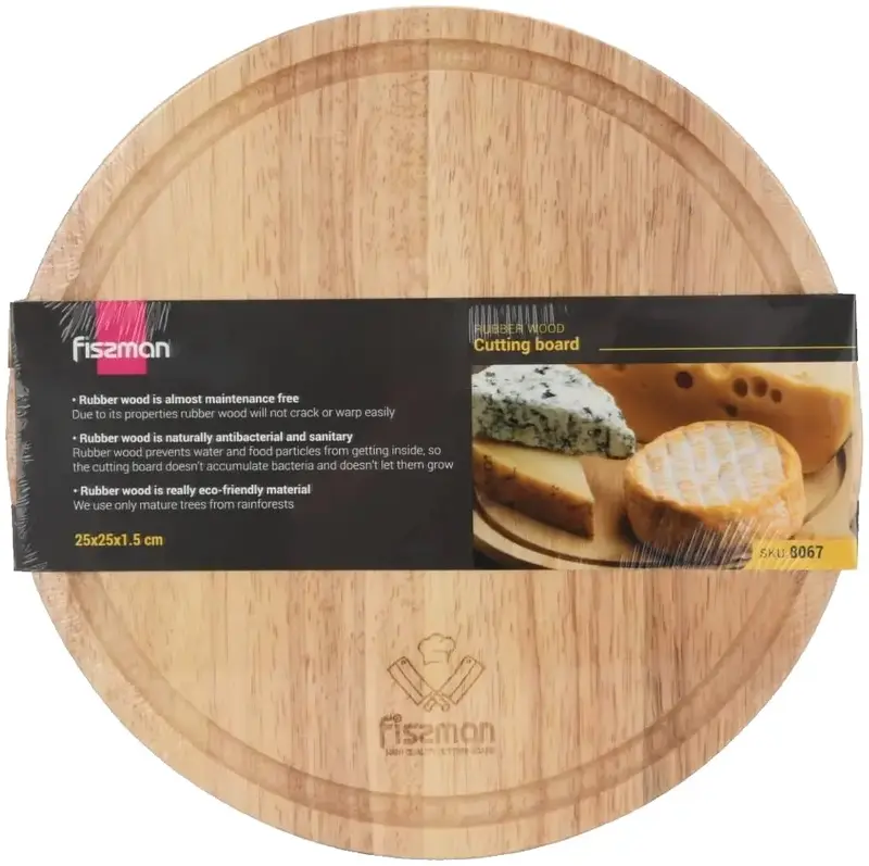 Обробна дошка кругла FISSMAN 25x25x1,5 см (8067) - фото - №4