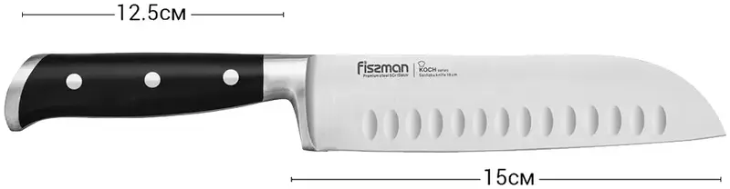 Ніж сантоку FISSMAN KOCH 18 см (2384) - фото - №2