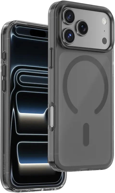 Чехол Keephone DAZZLE PRO MATTE CASE MagSafe Case for iPhone 17 Pro Black Titanium (KPDAM17PBK) - фото - №1