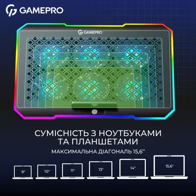 Охолоджуюча підставка для ноутбука Gamepro CP660 - фото - №7