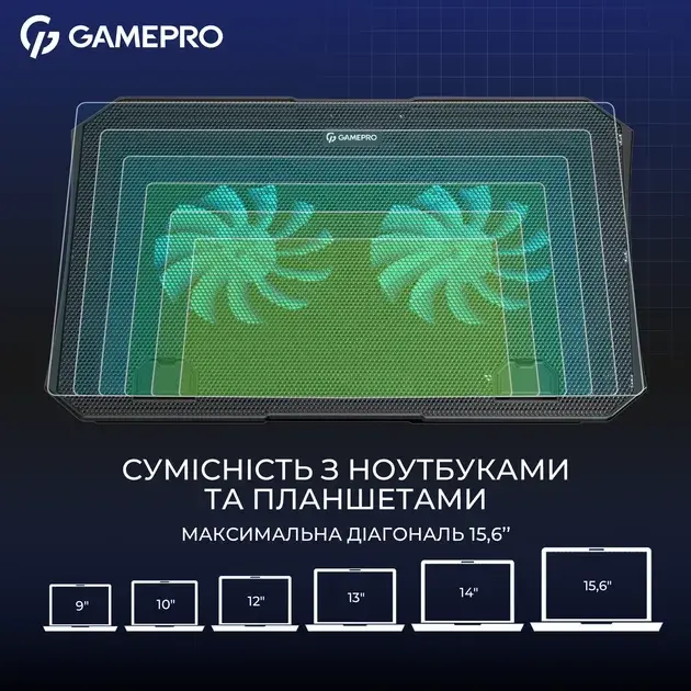 Охолоджуюча підставка для ноутбука Gamepro CP350 - фото - №6