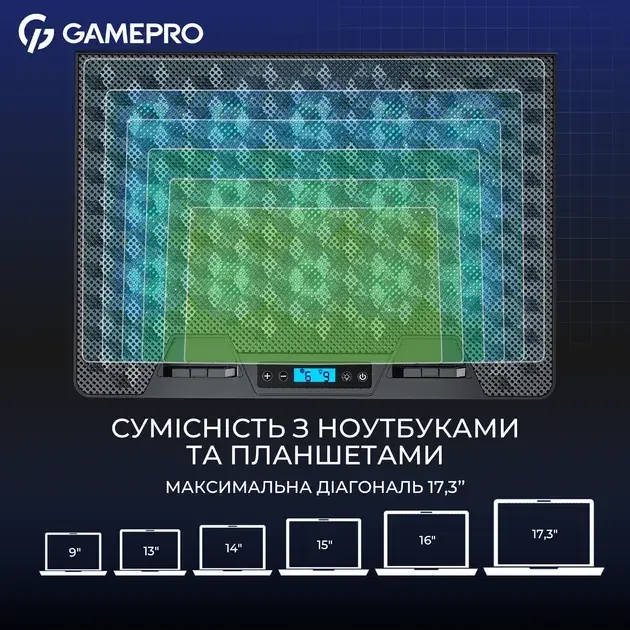Охолоджуюча підставка для ноутбука Gamepro CP1140 - фото - №11