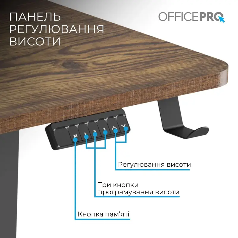 Компьютерный стол с электрорегулировкой высоты OfficePro ODE1575DW - фото - №4