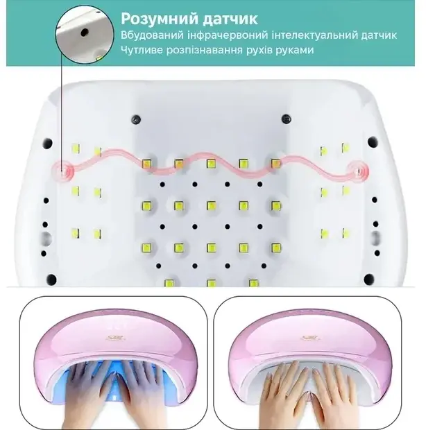Лампа для манікюру SML S6 Pink - фото - №5