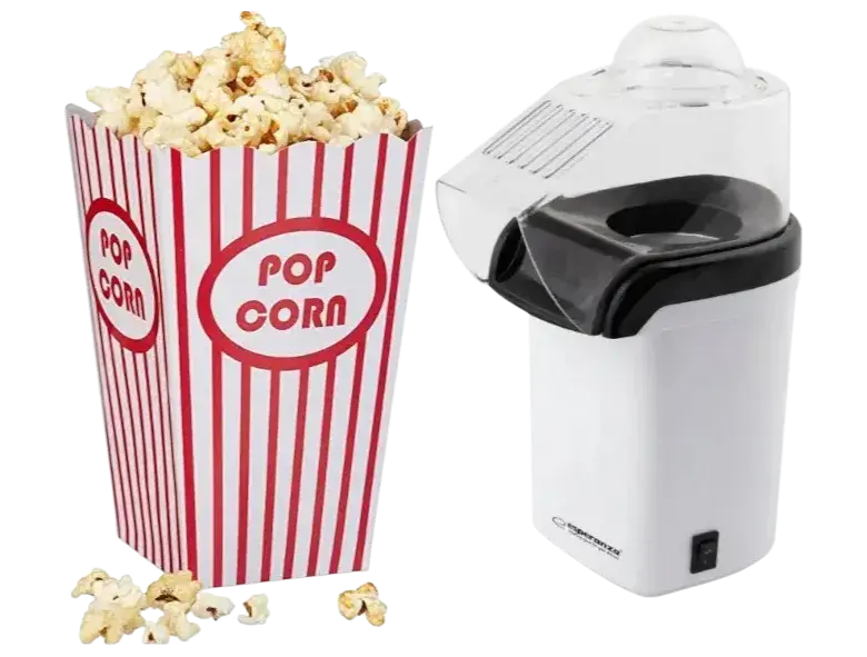 Пристрій для приготування попкорну ESPERANZA Popcorn Maker Poof 1200W White, обмінна гарантія, EKP00 - фото - №4
