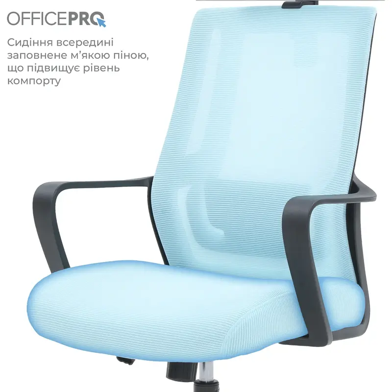 Кресло офисное Officepro Harmony OC310-B-BL-BL Black/Blue - фото - №12
