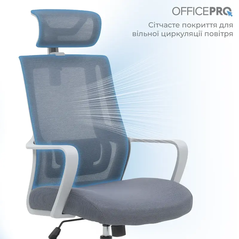 Крісло офісне Officepro Harmony OC310-G-G-G Gray - фото - №7