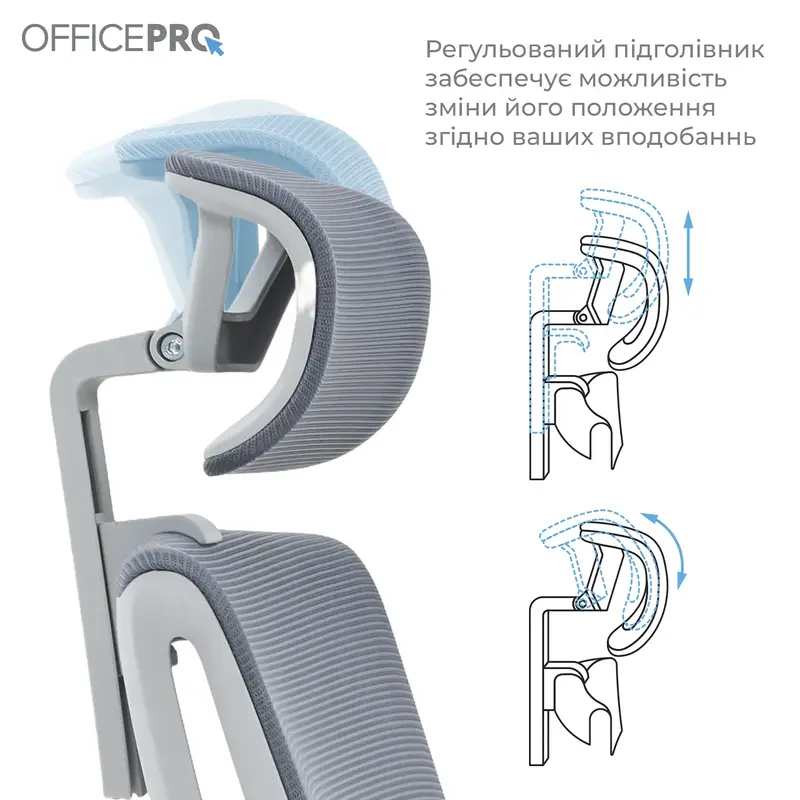 Крісло офісне Officepro Harmony OC310-G-G-G Gray - фото - №9