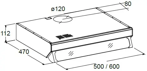 Витяжка CATA пласка, F 2060 wh, білий, 02011012 - фото - №4