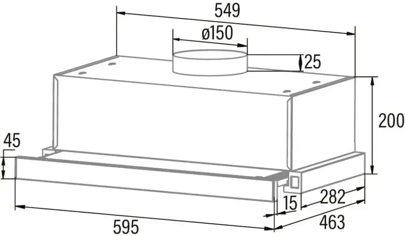 Витяжка CATA телескопічна,TFB-5160 wh, білий, 02034107 - фото - №1