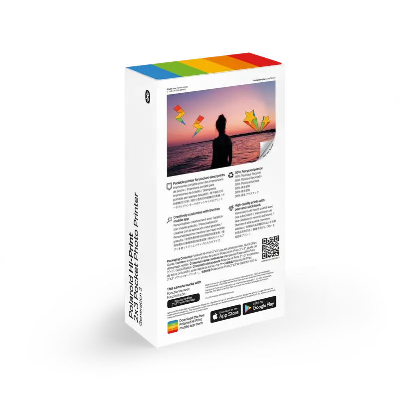 Фото принтер Polaroid HiPrint Gen 2 2x3 Pocket Photo Printer - Black - фото - №7