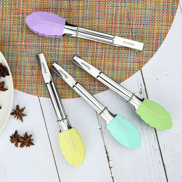 Силіконові щипці FISSMAN 17 cм силікон (7718) - фото - №1